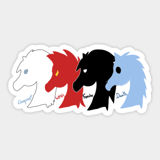 Horsemen Horse Emblem (Custom) -  Conquest (backside) Sticker